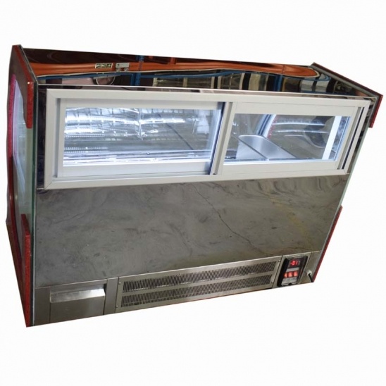Escritorio pequeño refrigerado por aire de baja temperatura de helado de gabinete de la pantalla 