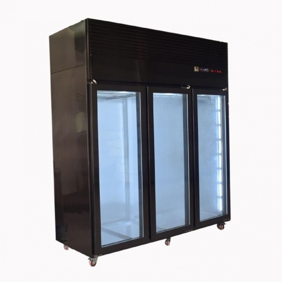 Directa de la fábrica de acero inoxidable 304 de la puerta de vidrio seco de carne de res de edad gabinete de la pantalla 