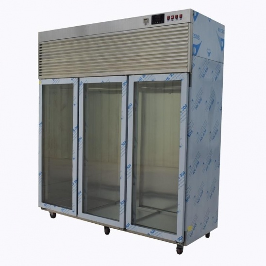 Directa de la fábrica de acero inoxidable 304 de la puerta de vidrio seco de carne de res de edad gabinete de la pantalla 