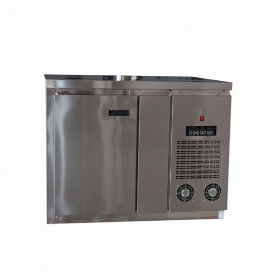 La venta directa de fábrica de acero inoxidable de la cocina de nuestro restaurante bajo bar congelador 