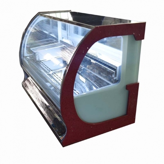 Escritorio pequeño refrigerado por aire de baja temperatura de helado de gabinete de la pantalla 