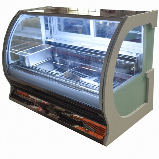 Escritorio pequeño refrigerado por aire de baja temperatura de helado de gabinete de la pantalla 