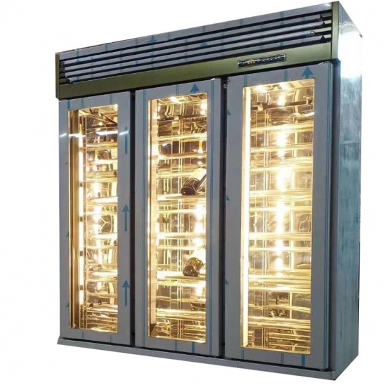 Split high-end personalizado vino tinto refrigerador de enfriamiento de la pantalla del congelador 