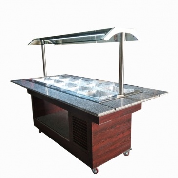 De acero inoxidable de buffet frío de la tabla