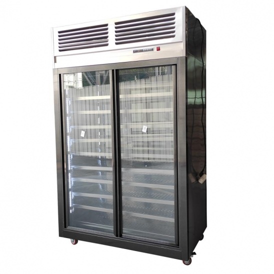 Personalizado de Doble cara de cristal de la puerta deslizante de doble pase plato de gabinete de la pantalla 