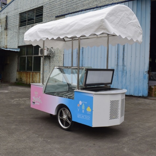 Comercial eléctrica de alta calidad supermercado empuje el carrito de los helados 