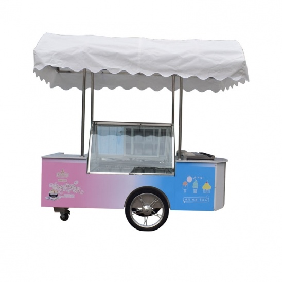 Comercial eléctrica de alta calidad supermercado empuje el carrito de los helados 