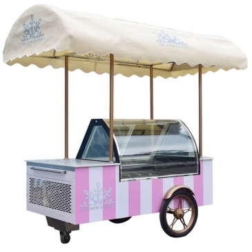 Móvil de la exhibición de helados carro
