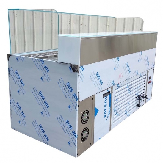 Refrigerador de alimentos de refrigeración por aire de acero inoxidable personalizado 