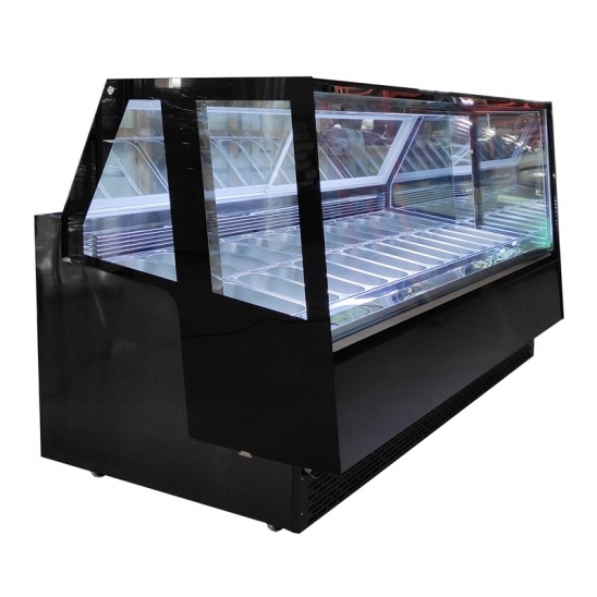 versión europea de vitrina de helados a baja temperatura 
