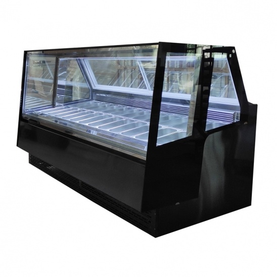versión europea de vitrina de helados a baja temperatura 