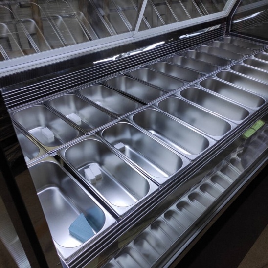 versión europea de vitrina de helados a baja temperatura 