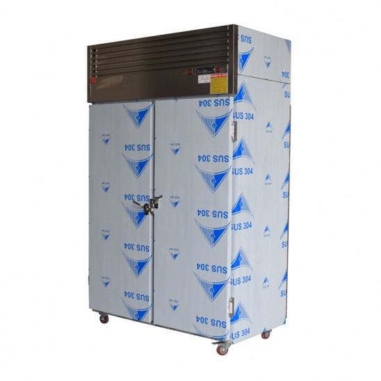 Congelador de secado de refrigeración por aire de pato de pollo de ganso de acero inoxidable con puerta de vidrio doble 